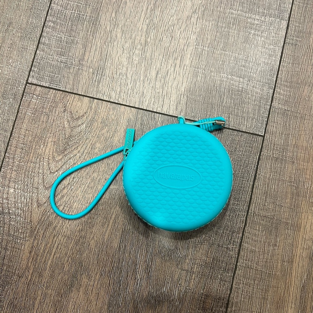 Havaianas Turquoise Round Coin Purse New